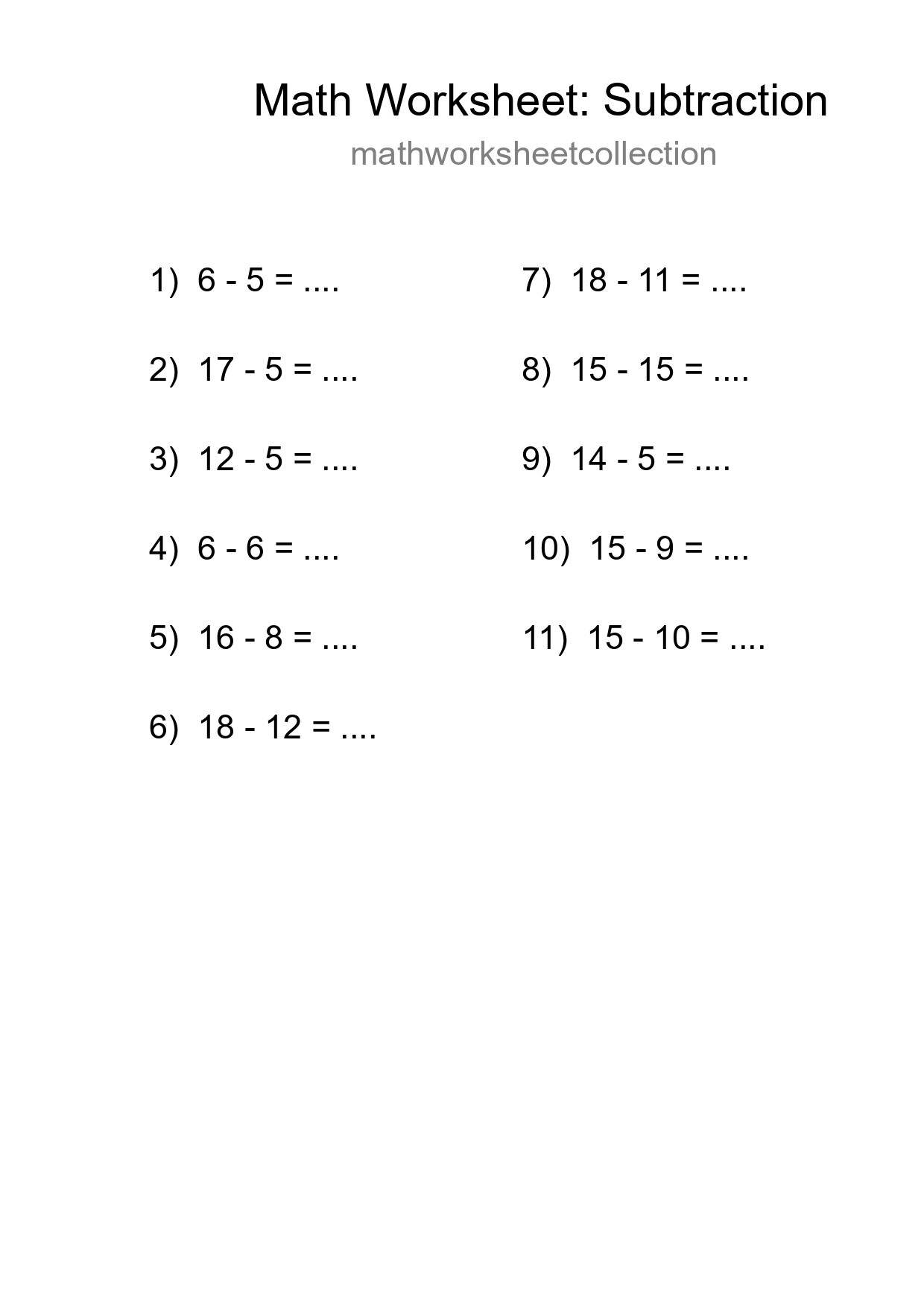 Free 11 Subtraction Math Worksheet For Grade 2 - Part 68