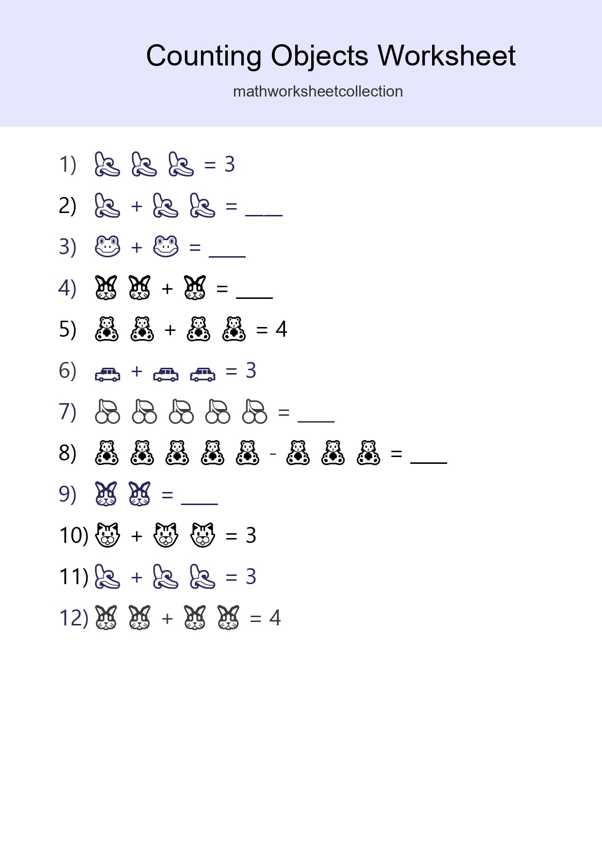 Learn Counting With Pictures Worksheet (Pre-K) - Part 233