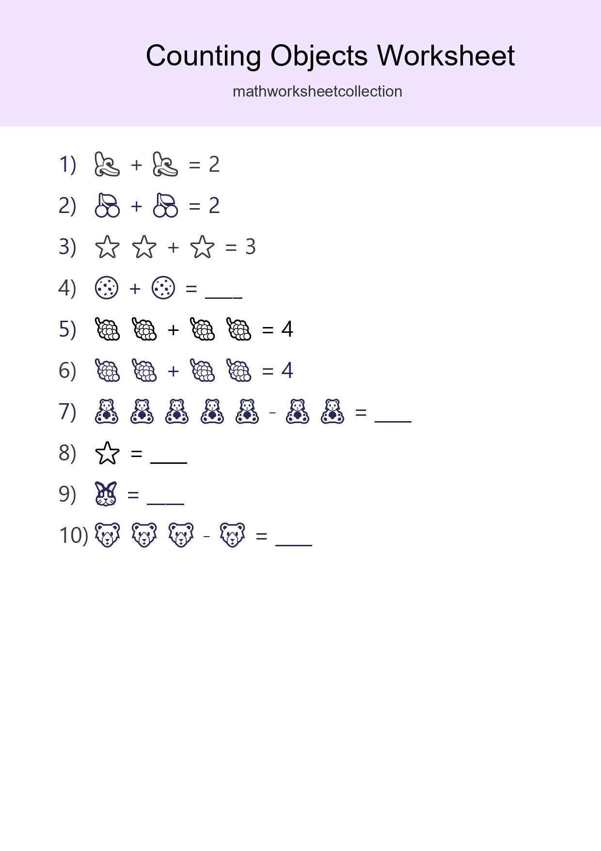 Learn Counting With Pictures Worksheet (Pre-K) - Part 93